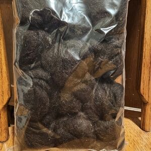 Shetland Natural Black Wool Roving Two Ounces per Bag New